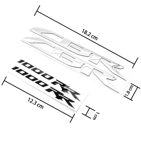 .Motorcycle 3D Applique Emblem Badge Decals Soft Plastic Raised Tank Wheel Tank Stickers For Honda CBR1000RR CBR 1000RR 2008-201
