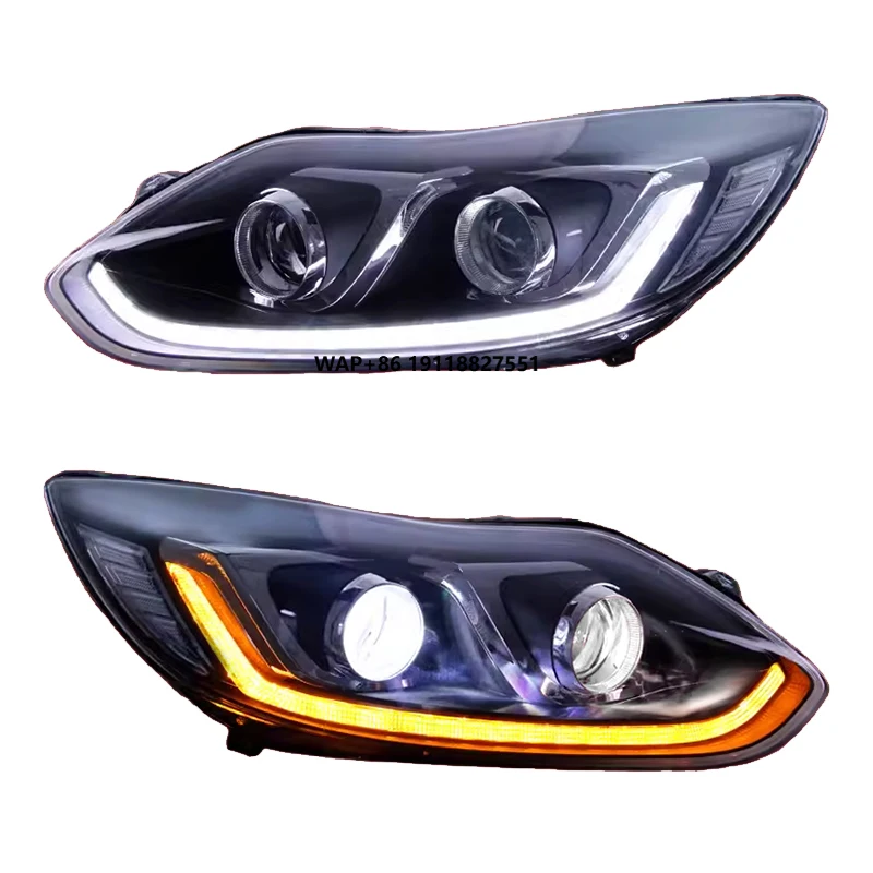 

MJ for Focus MK3 2012 2013 2014 Headlight Modified LED Car Accessories Head Light DRL Front Light Haed Lamp Projector