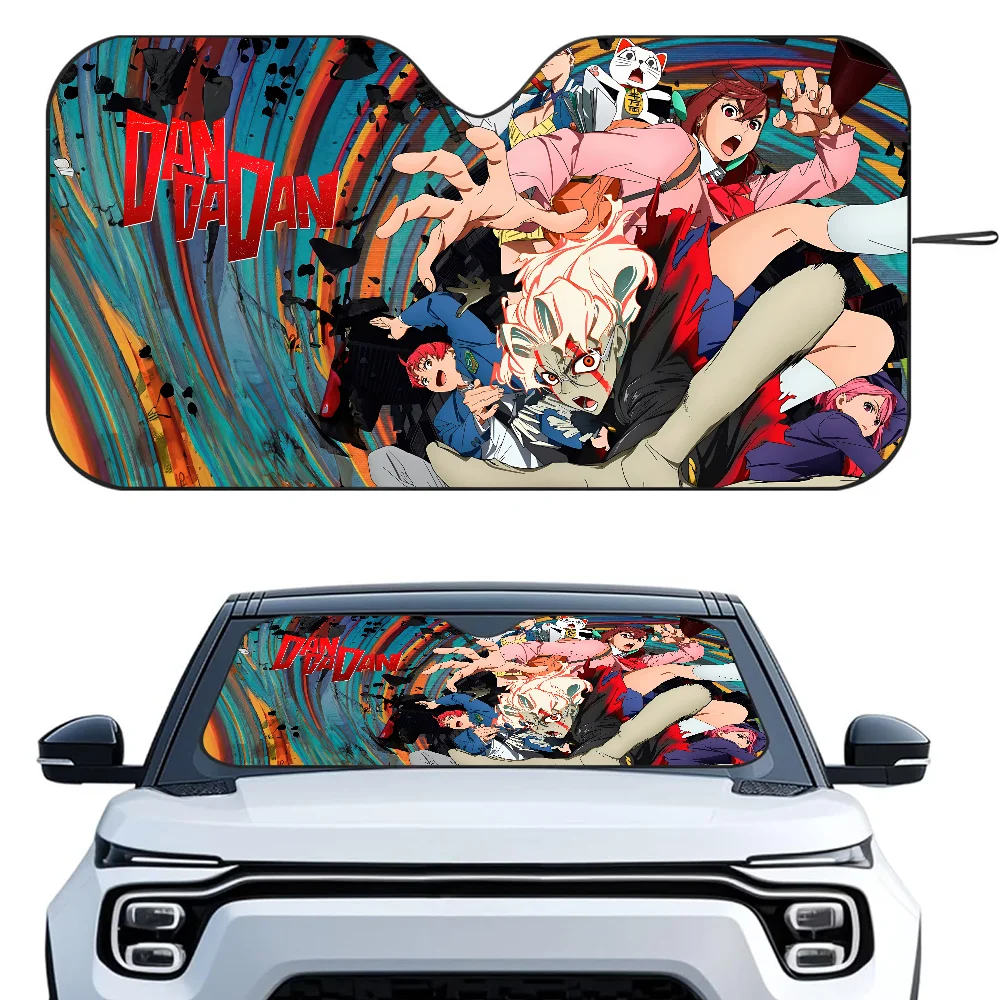Аниме D-DANDADAN автомобильный солнцезащитный козырек теплоизоляционная алюминиевая пленка лобовое стекло солнцезащитные козырьки УФ-лучи блоки автомобильный солнцезащитный козырек протектор