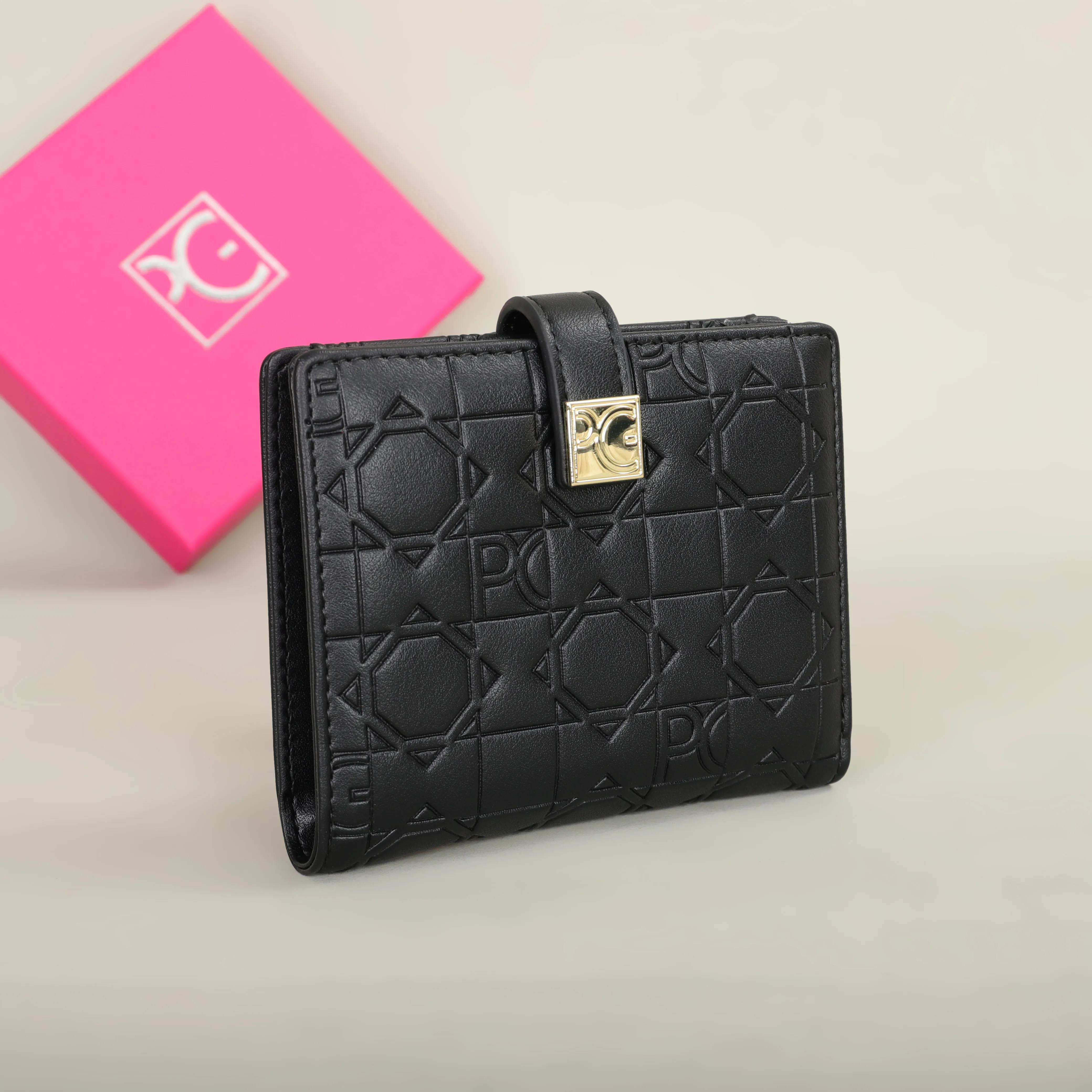 PG PATSY GARIS wallet Fashion Classic Retro Women's Universal Wallet Letter Printed Portable Card Bag Zero Wallet image 5