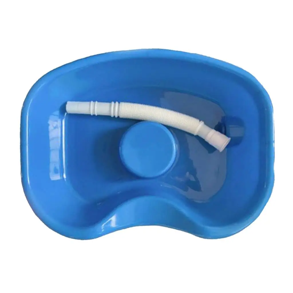 Hair Washing Basin Bowl for Kids Salon Portable Shampoo Tray with Drain Hose Neck Rest Cushion for Disabled Bed Use