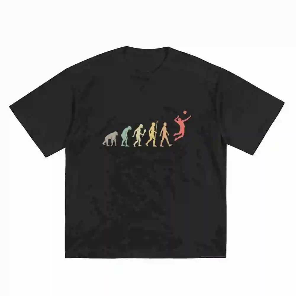 Volleyball Evolution Player Short Sleeve Tee 100% Cotton T-Shirt