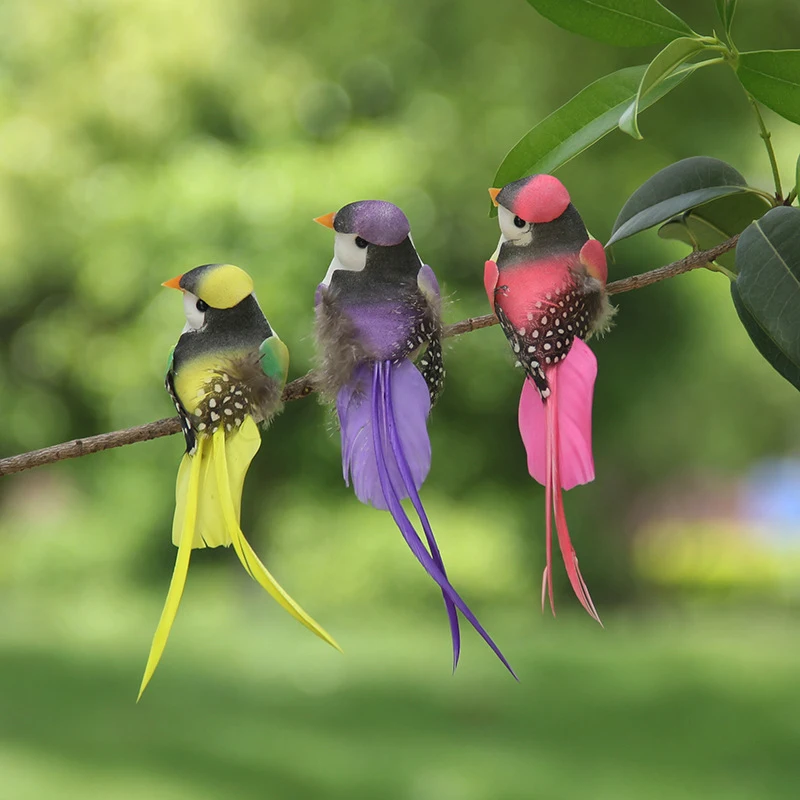 New Swallow Tail Bird Clip Handmade Simulation Bird Plant-decorated artificial bird handicrafts for Ornament