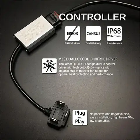 XTG T1 Automotive led Headlights h1h7h119006led Bulb Ultra-bright headlights refitted with high-brightness spotlight headlights 10 best sales led t1 - №1