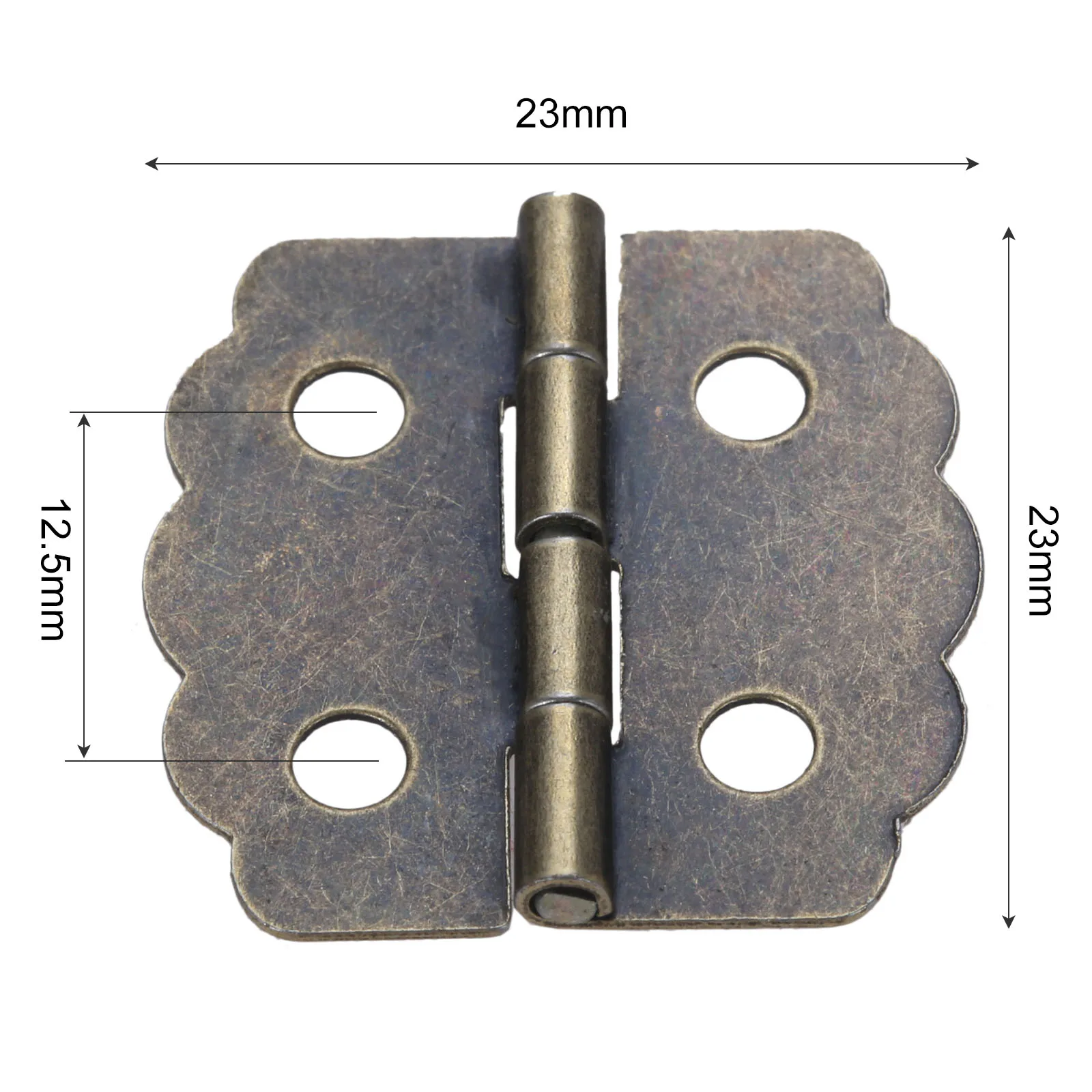 20Pcs Mini Jewelry Box Hinges Retro Small Butterfly Hinges for Wooden Box Cases Gift Box Cabinet Drawer with  Screws 23x23mm