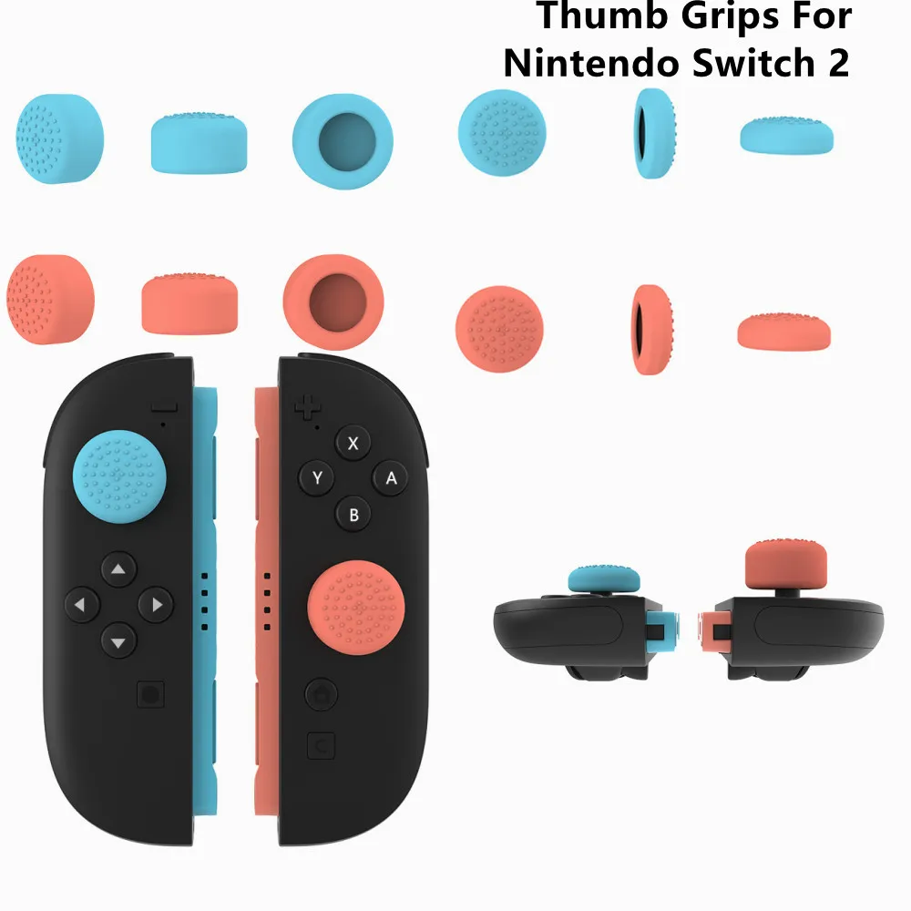 Thumb Grips Compatible with Nintendo Switch 2, Enhanced Gaming Grip, Joycon Grip Button Stick Cover, Improve Control