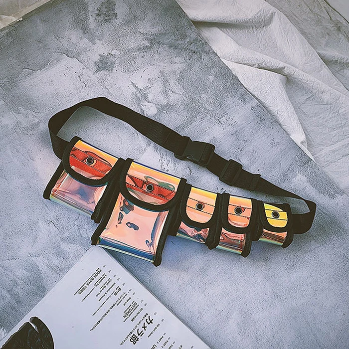 Faionable Borsa sportiva multi-ket Accessori per abiti da performance da donna Marsupio Danza di strada Costume di scena di danza jazz