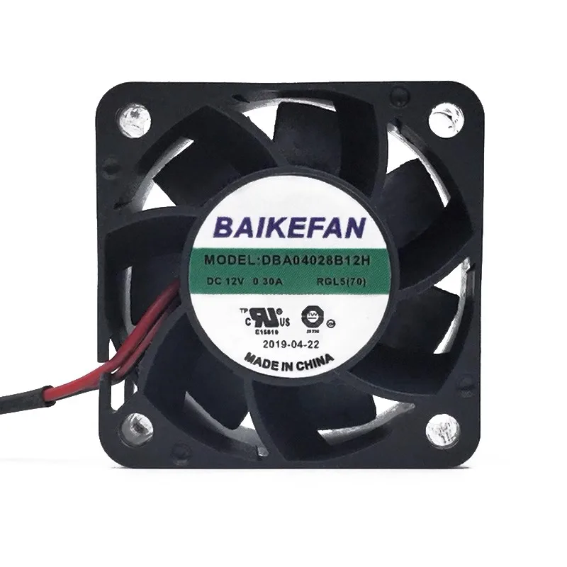 New Cooler Fan for BAIKE DBA04028B12H 12V 0.30A Dual Ball Switch Cooling Fan 4CM 40*40*28mm