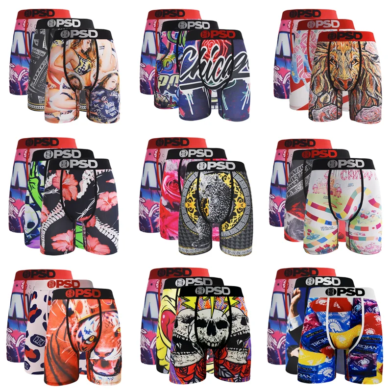 

3pcs Men's Boxer Shorts Polyester S-XXL - Soft, Moisture-Wicking. Casual/Home, Classic Patterns. Elastic Waist