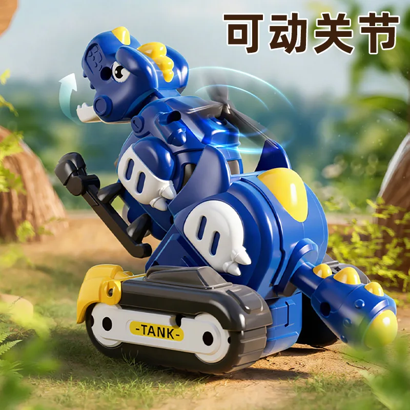 Giocattolo robot di trasformazione per bambini Divertimento trasformazione di collisioni Dinosauro Auto Aspirazione magnetica Ensemble Pull-wire Giocattolo di dinosauro 2 in 1