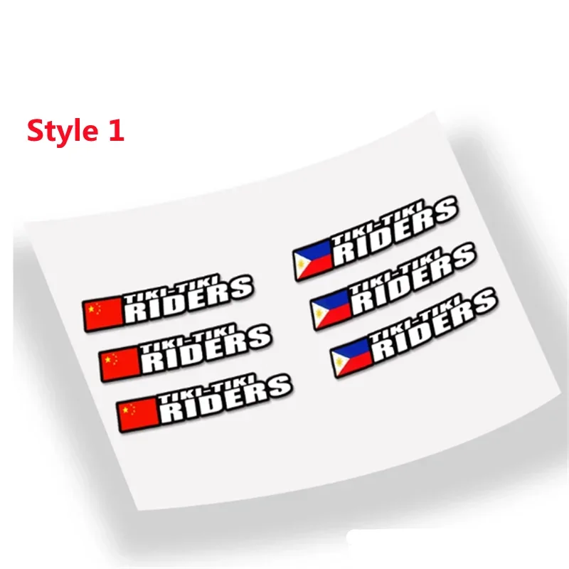 Custom Flag and Name Frame Stickers for MTB Road Bike Helmet Decoration Decals Cycling Accessories Decals