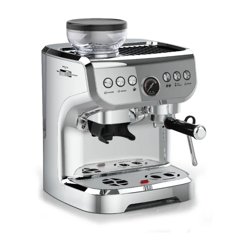 

Кофеварка для эспрессо, профессиональная коммерческая итальянская кофеварка 3 в 1, 15 бар, латте и капучино, вспениватель для домашнего использования