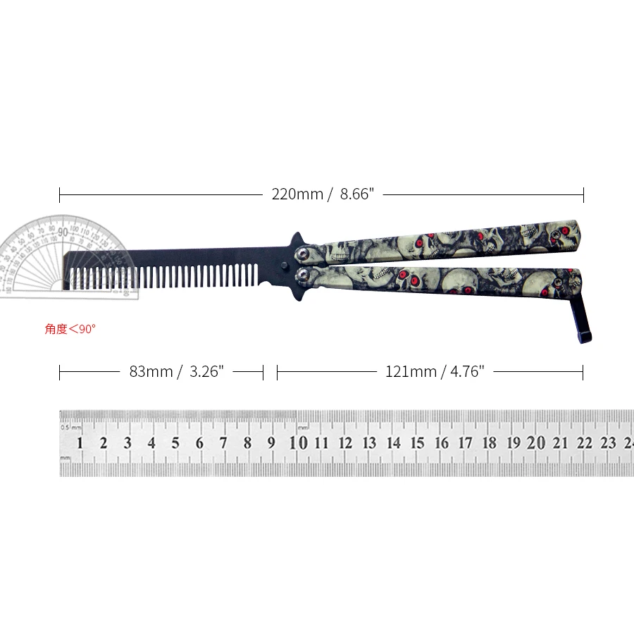 Comb butterfly knife toys, outdoor multi-functional defense tools, gifts to boyfriend husband, CS GO Cosplay sword props