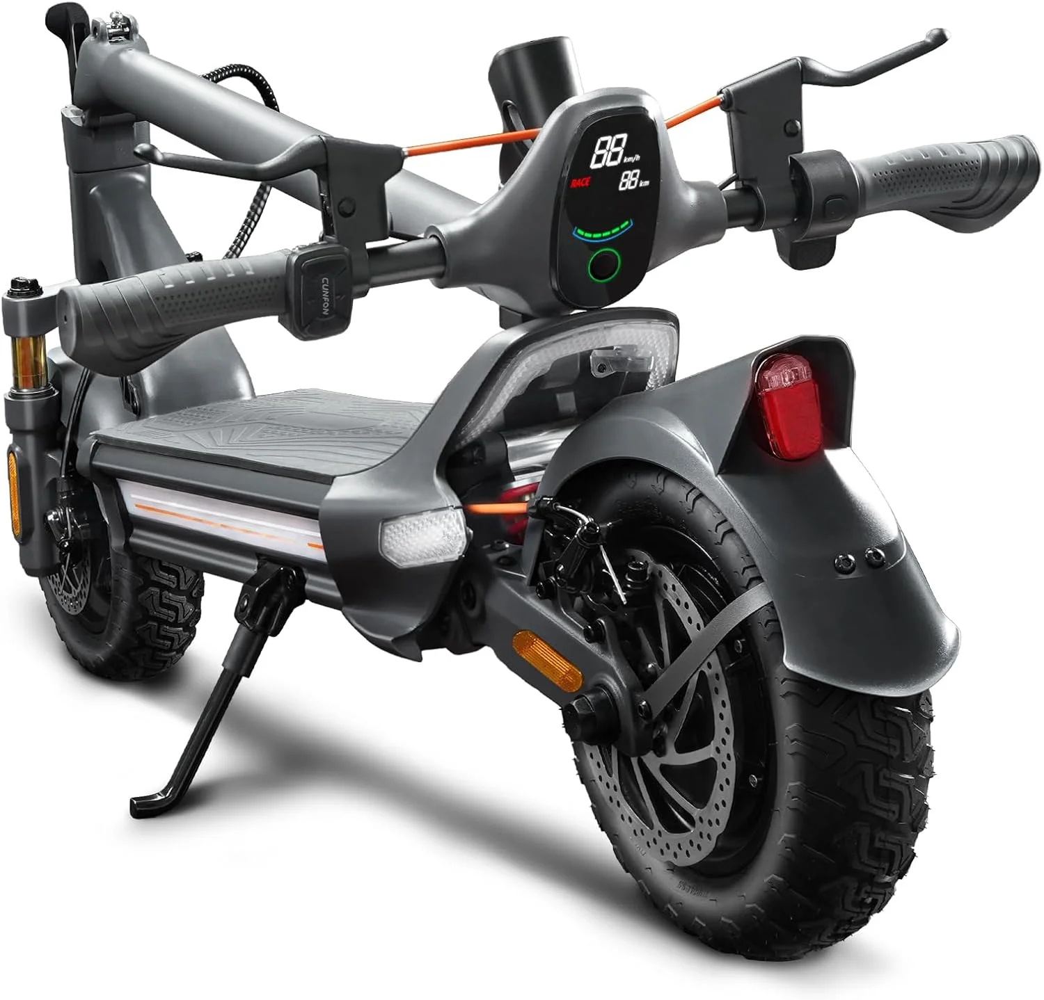 

Electric Scooter Adults, 50 Miles 31 Mph Top Speed, with 10.5" Off Road Tires, Dual Brake & Dual Suspension Commuting Scooter