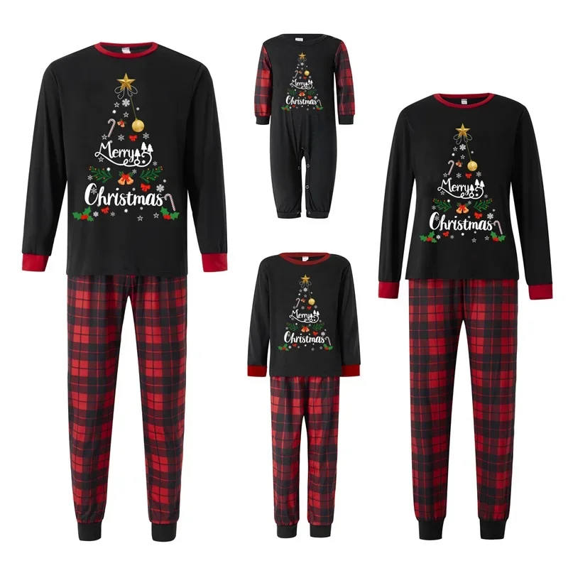 hirigin Matching Family Christmas Pyjamas Set Fun Couple Matching PJs Set Xmas Party Sleepwear Nightwear for Women Men Kids Baby