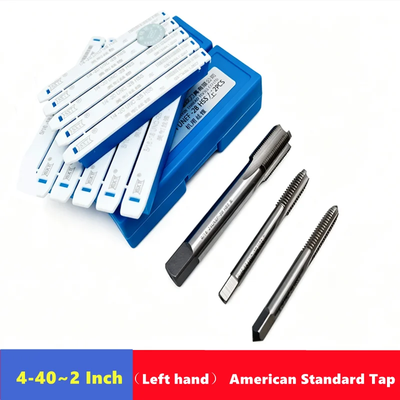 Left Hand American Straight Groove Tap 6-32 1/4, 3/8, 1/2, 3/4, 1 Inch, 2 Inch, Using a Machine Tool for Internal Thread Tapping