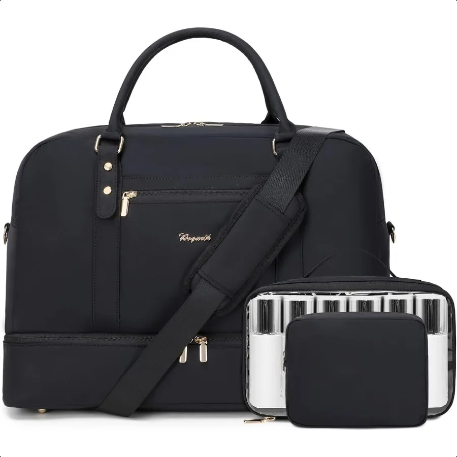 

Weekender Bags for Women Large Overnight Bag Weekend Travel Duffel Bag Carry on Shoulder with Shoe Compartment Toiletry Bag for