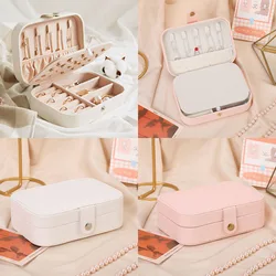 Women's Jewelry storage box portable storage jewelry box earrings necklaces packaging jewelry storage box household rings