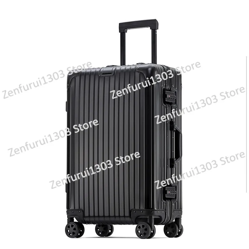 All-aluminum magnesium alloy trolley case 22-inch metal men's and women's universal wheel suitcase 26-inch  suitcase