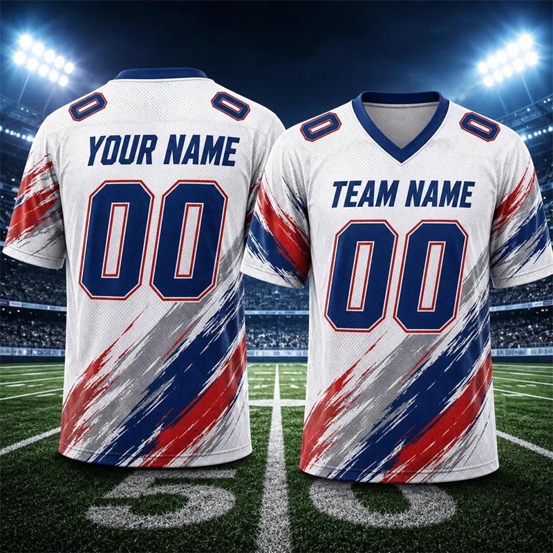 Trendy Personalization Rugby T Shirts For Men Free Custom Name Team Name Number DIY Football Jersey Casual Oversized Kids Tees