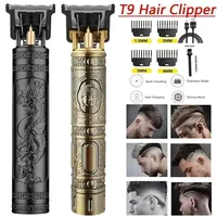 2024 Vintage T9 Professional Hair cutting machine Hair Clippers Electric Hair timmer Rechargeable Shaver Beard Trimmer for men