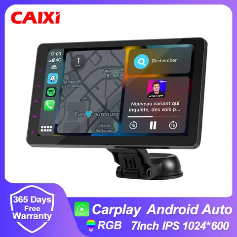 CAIXI Universal Portable Carplay for Car Radio Stereo Wireless Carplay Screen Wireless Car Stereo with Carplay Android Auto Car