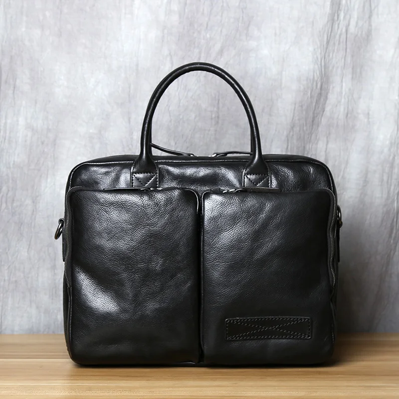 Retro Leder herren Aktentasche Top Schicht Leder Handtasche Lässig Schulter Messenger Tasche Business Laptop Tasche Trendy männer Tasche NZPJ – Detail 23