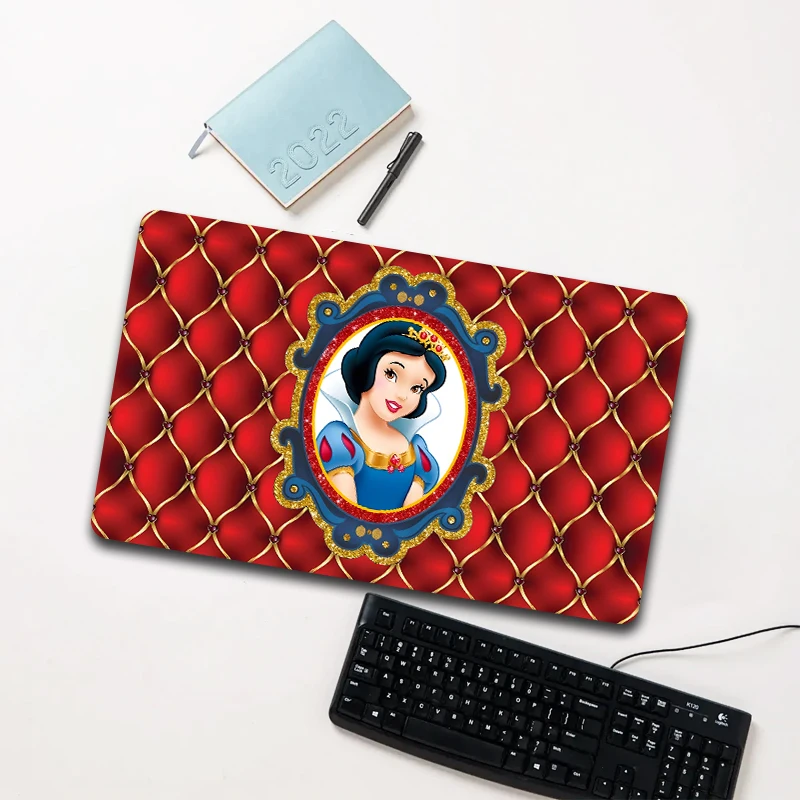 

Disney Snow White Red Gold Frame Mouse Pad Large Non-slip Waterproof Desk Mat for Computer Laptop