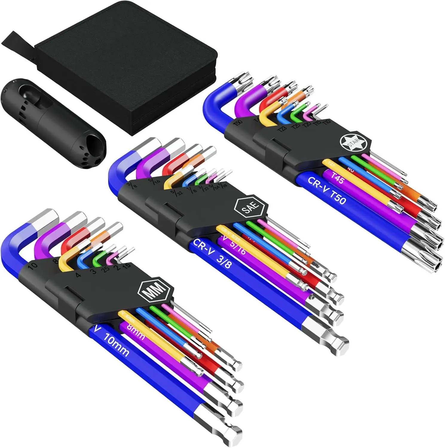 

Набор шестигранных ключей, 27 шт., цветная маркировка, хромованадиевая сталь, идеально подходит для самостоятельного ремонта велосипедов, мебели, электроники, оборудования