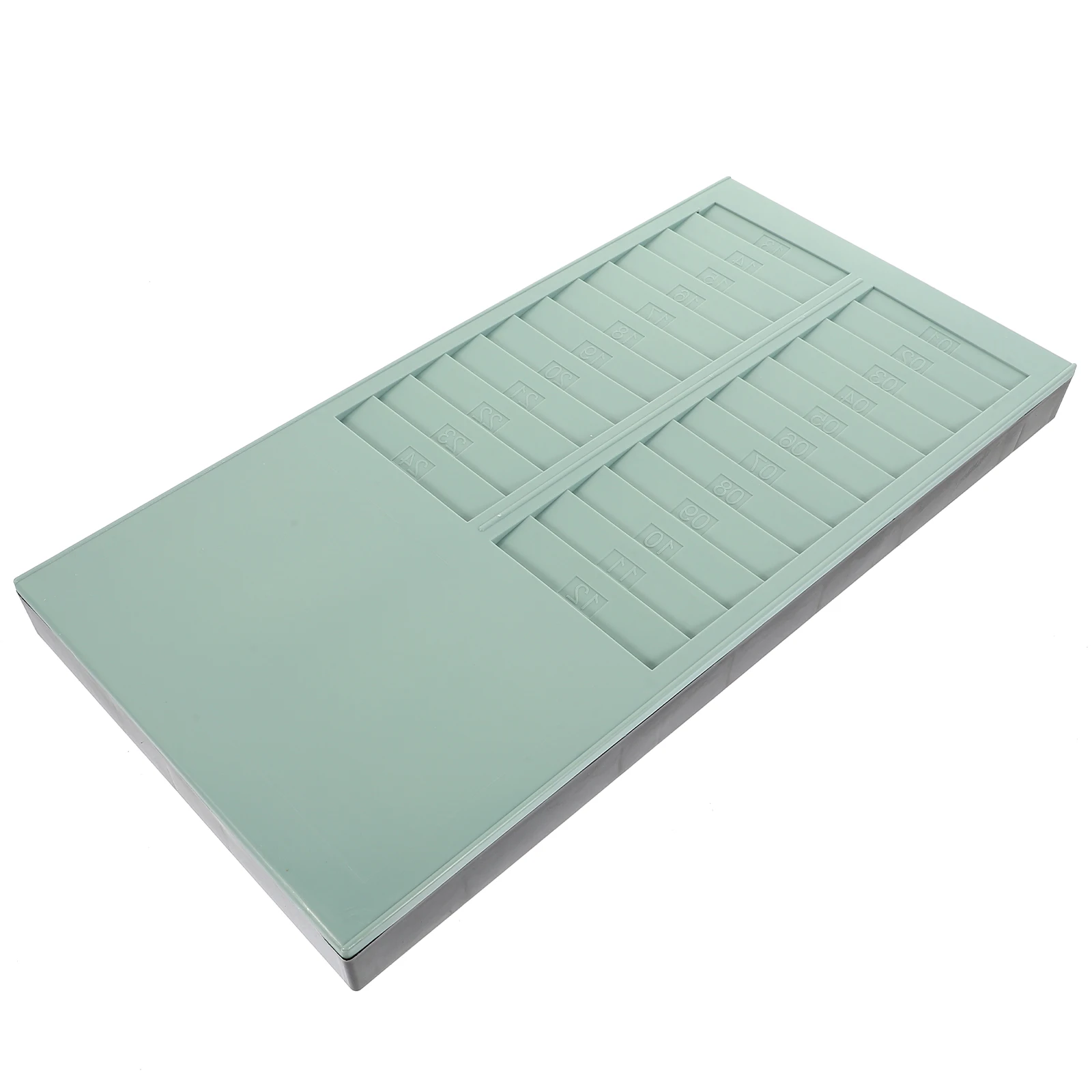 24 Slots Anwesenheitsmaschine Kartenhalter Weißes Rack Offizieller Organizer für Kartenzubehör