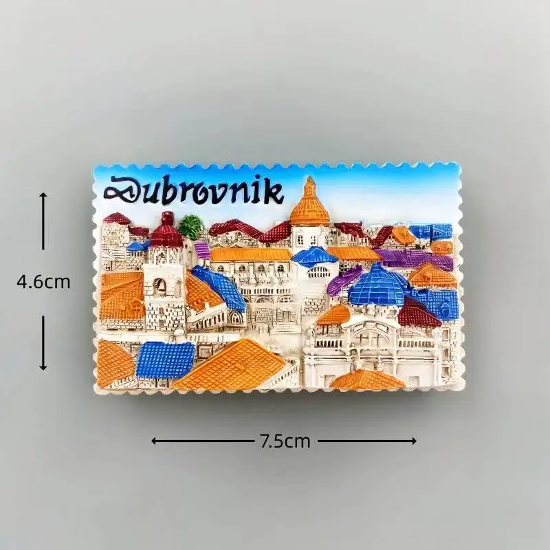 ديكورات إبداعية ثلاثية الأبعاد مرسومة يدويًا وملصقات ثلاجة مغناطيسية لإحياء سياحة المدينة القديمة في دوب #3