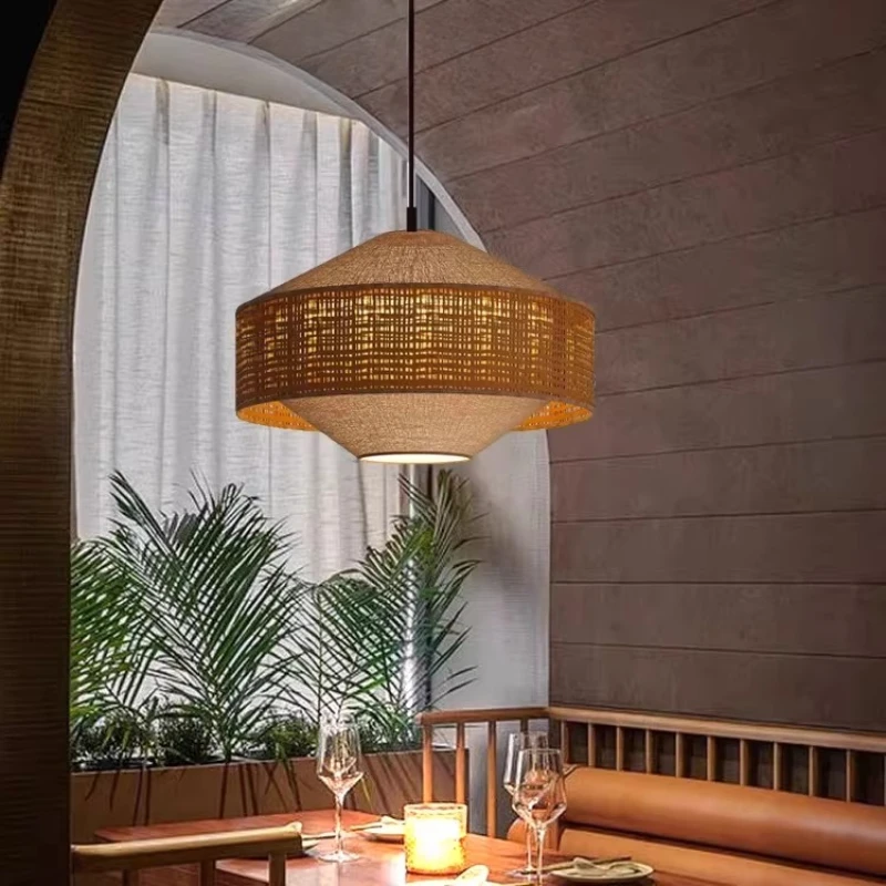 Wabi Sabi style restaurant private room hanging lamp, coffee, catering, homestay, tea room, hotpot restaurant dining table lamp