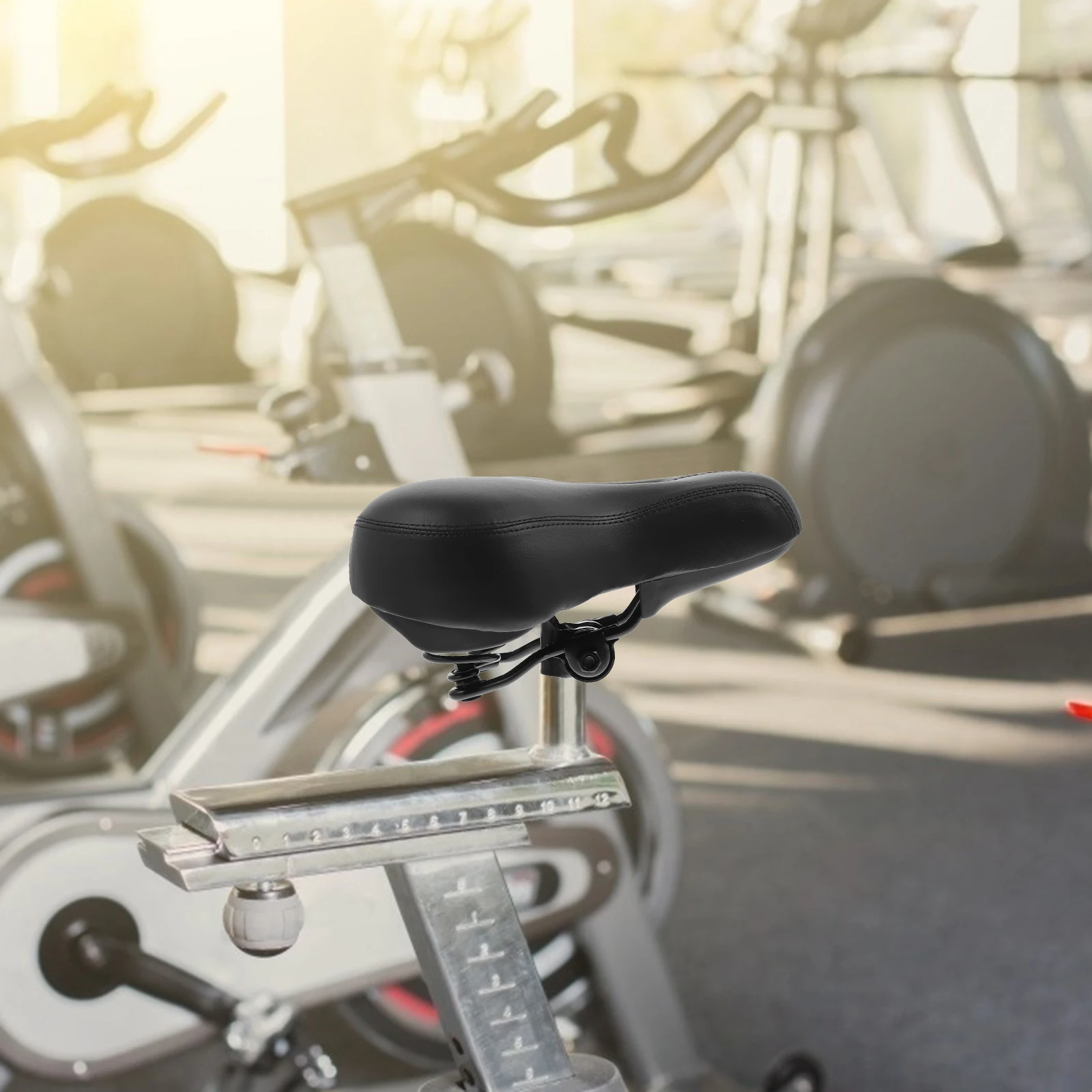 

Comfortable Bike Saddle Seat Replacement Indoor Exercise Cushion Sag Design Premium Materials Sturdy Durable Fitness