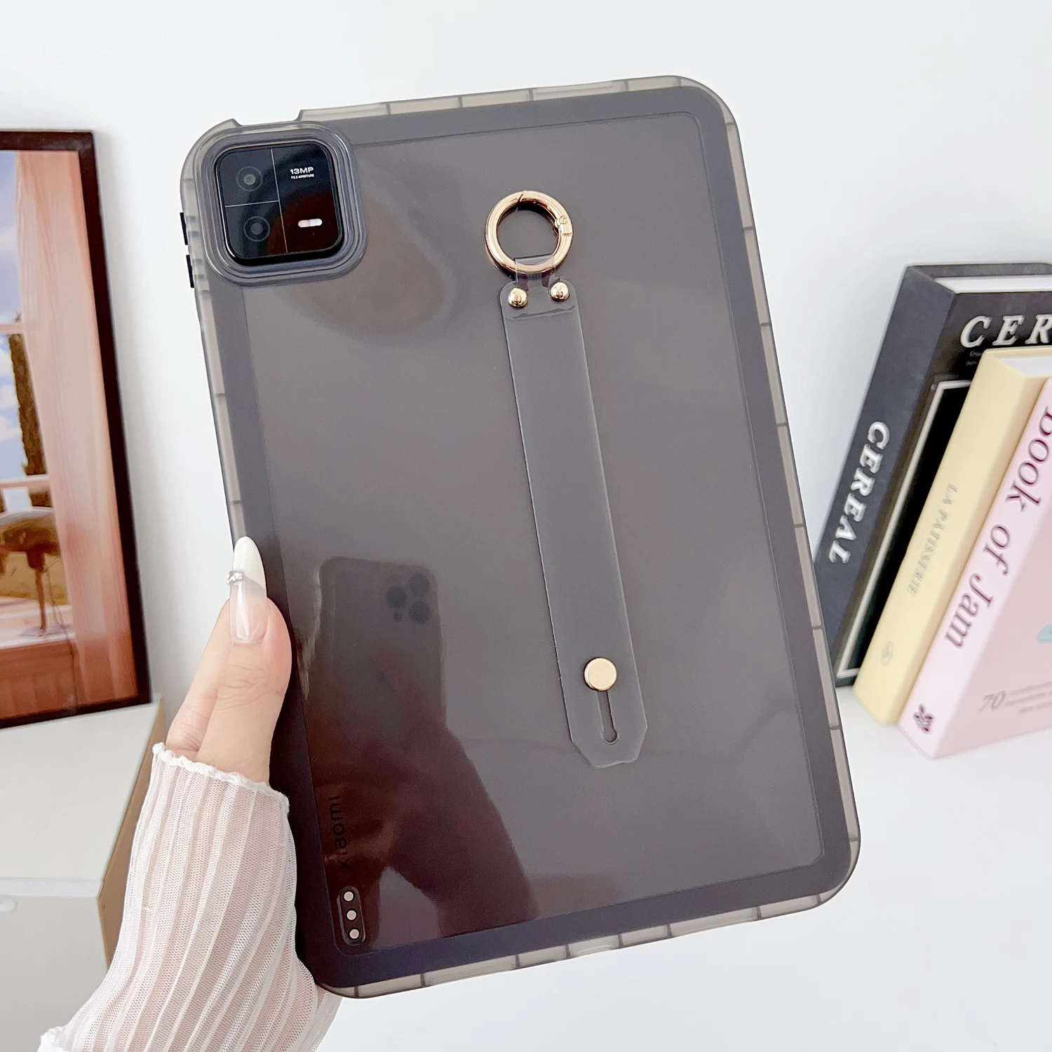 with Hand Band Tablet Case For Xiaomi MI Pad 6 5 7 Pro Redmi Pad SE 8.7 11 inch Thick Clear Shockproof Soft Silicone Cover