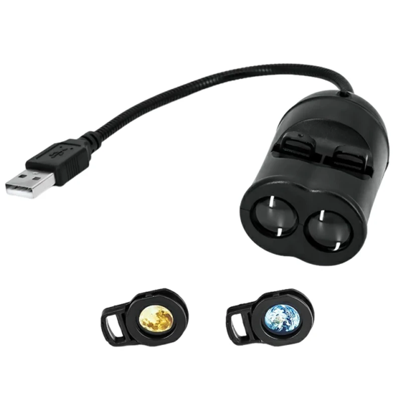 Double Lens USB Galaxy Lamp Projector Led Newest Globe Star Moon Night Light For Home Decoration Room Decor Wall Lighting Gift