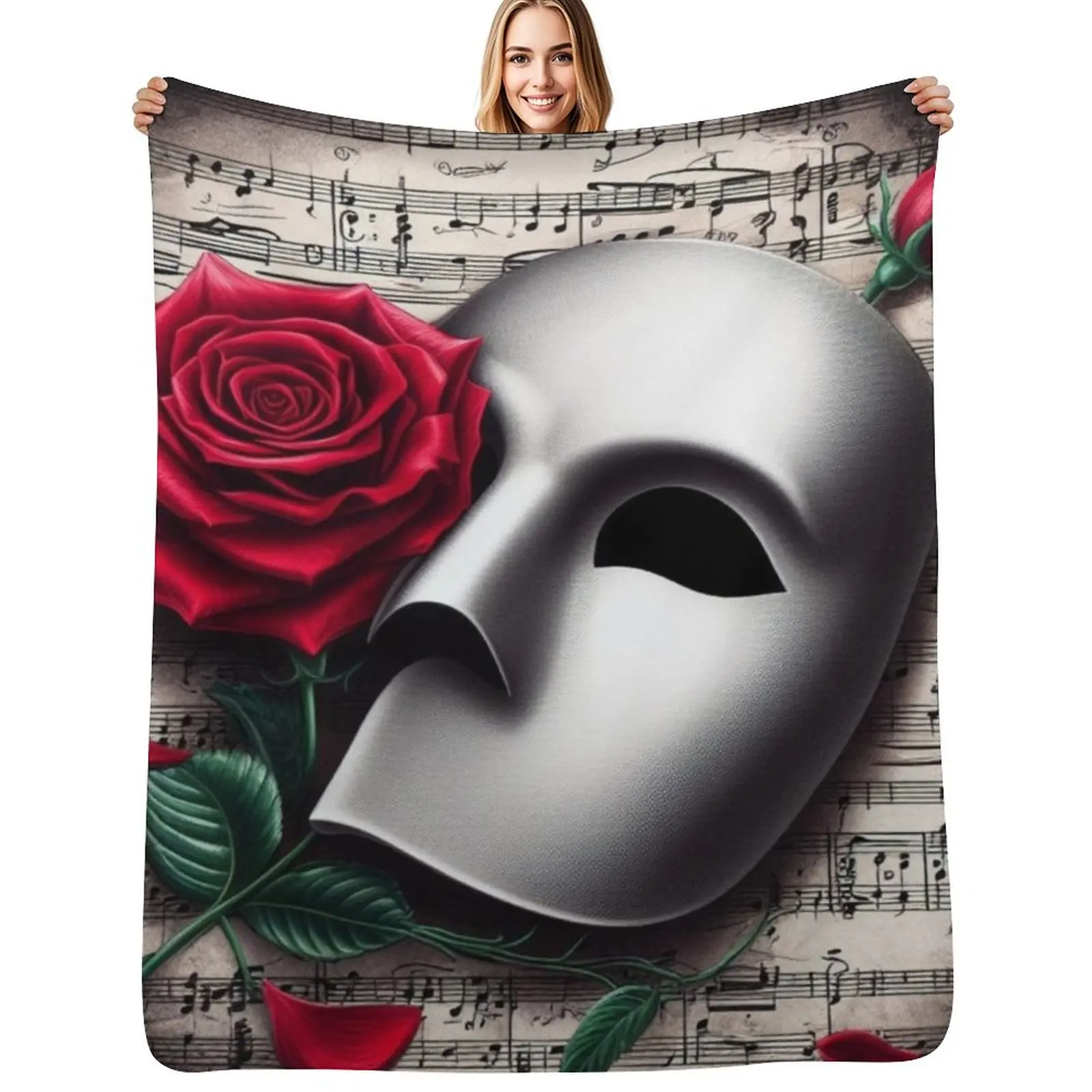 

Phantom of The Opera Musical Genius Throw Blanket Wrinkle Resistant Lightweight Blanket