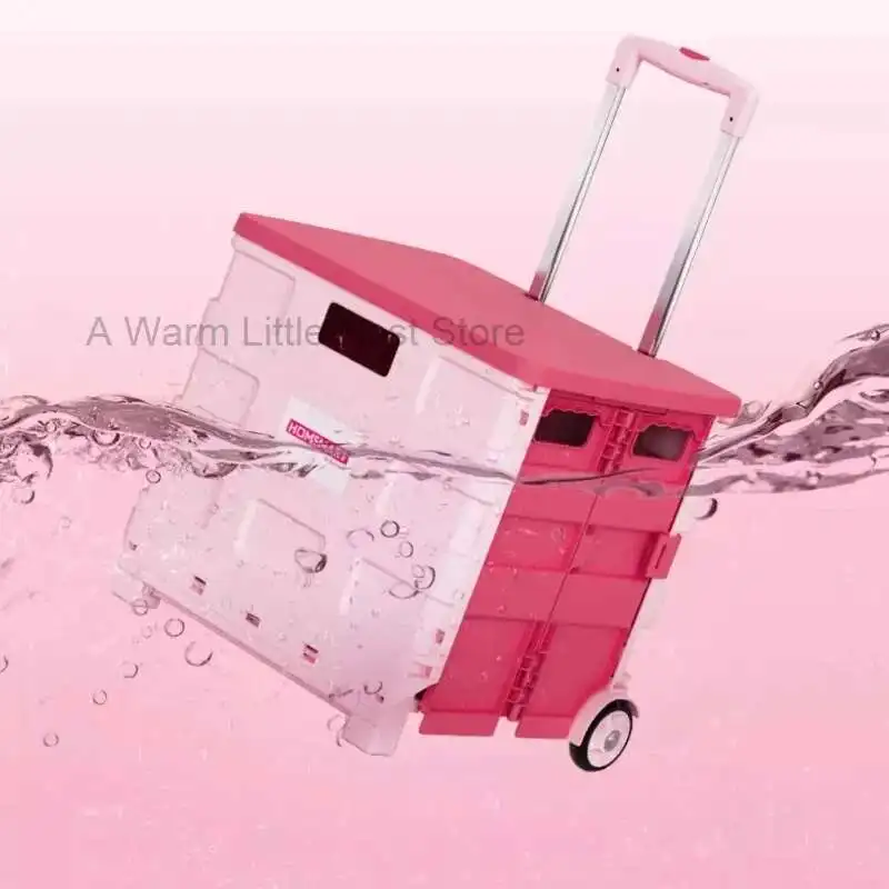 

Shopping Trolley Supermarket Shopping Trolley Folding Model Household Pick-up Express Trolley Stall Artifact Salon De Jardin