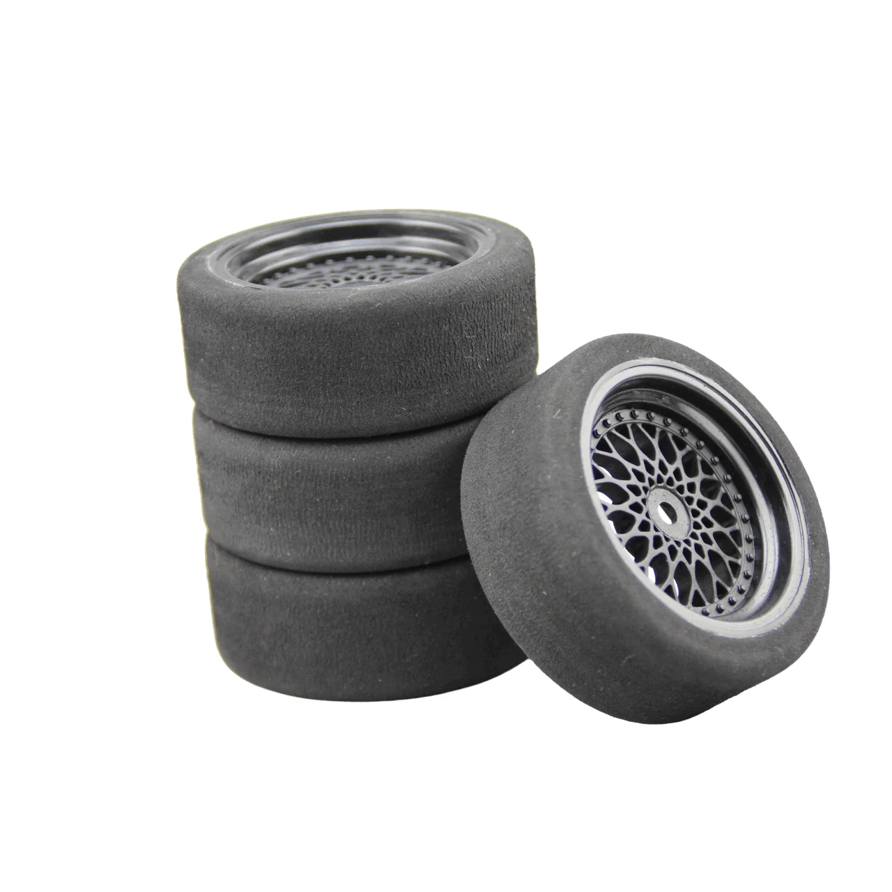 Pre-Glued 4pcs 1/10 Foam Tires Tyre 26mm Width  wltoys 144001 124019 124017  for 1/16 1/14 1/12 RC cars