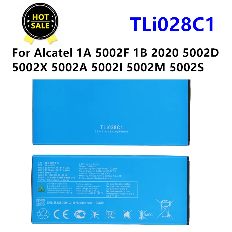 New TLi028C1 Battery TLi028C7 For Alcatel 1A 5002F 1B 2020 5002D 5002X 5002A 5002I 5002M 5002S Battery 3000mAh