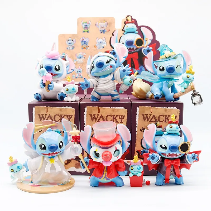 

Фигурка Disney Stitch, серия слепых коробок, экшн-фигурка, милая мультяшная модель из ПВХ, кукла, настольное украшение, коллекционная игрушка, подарок для детей