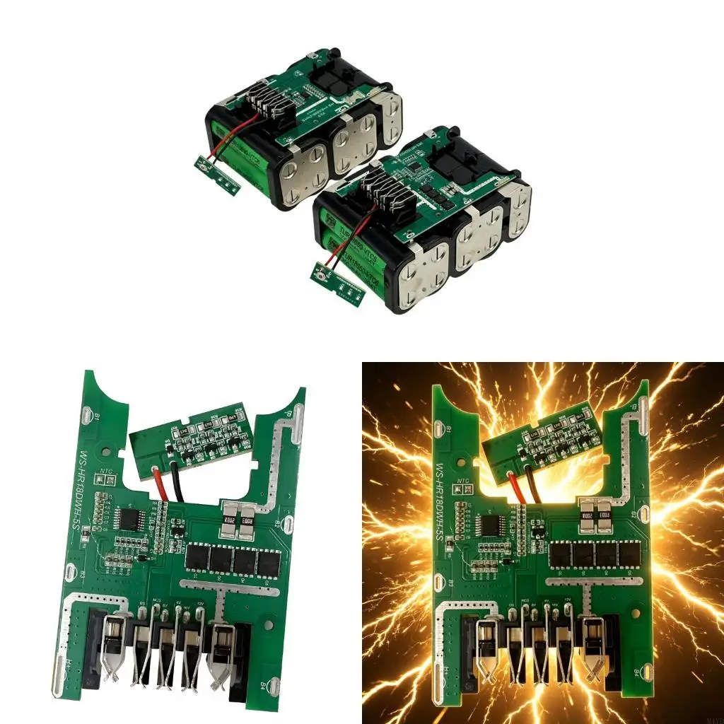 

Safety Enhancing Heat Resistant Control Board For 5 Cell Lithium Batteries Packs M4YD