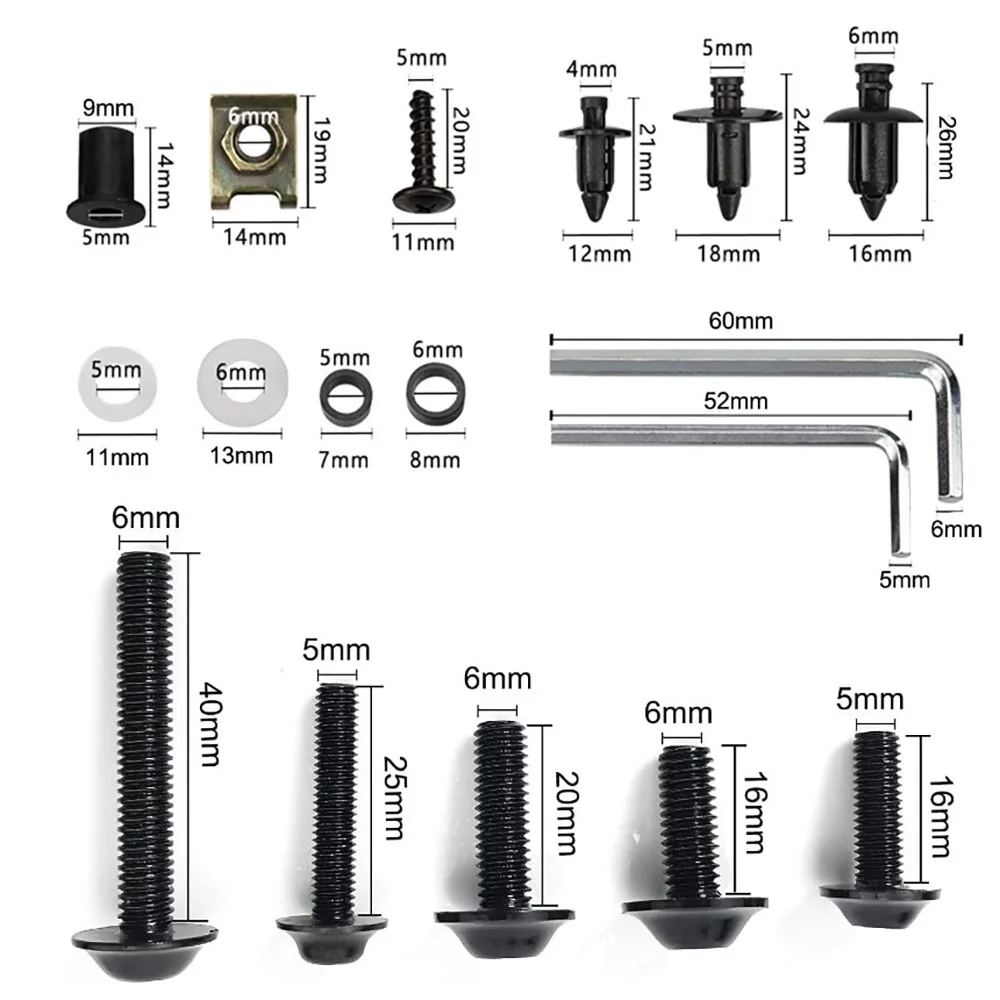 195 قطعة/المجموعة كامل هدية بولت كيت هيكل السيارة مسامير لهوندا CBR600RR CBR900RR CBR929RR CBR1000RR CBR 600RR 900RR 1000RR F2 F3 F4i