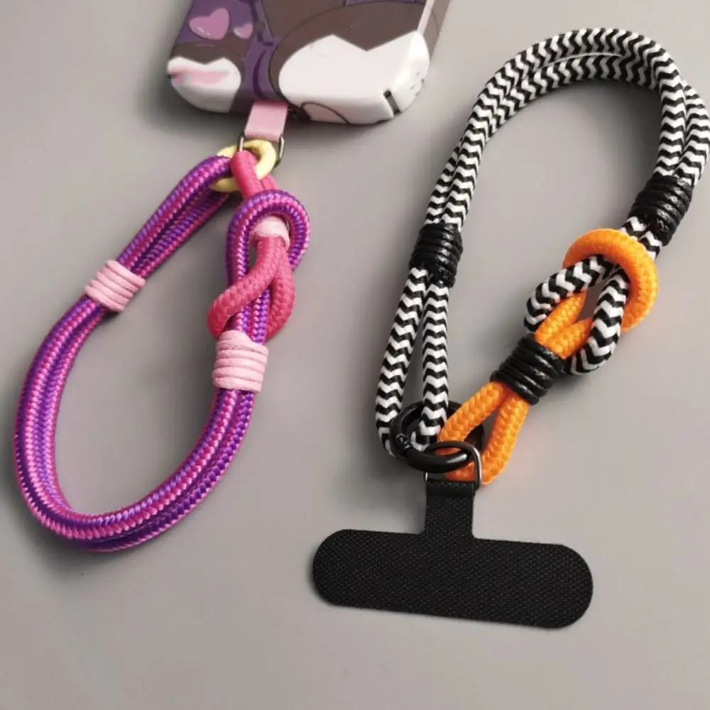 Portable Nylon Mobile Phone Lanyard Keychain Phone Accessories Anti-lost Rope Simple Phone Case Strap
