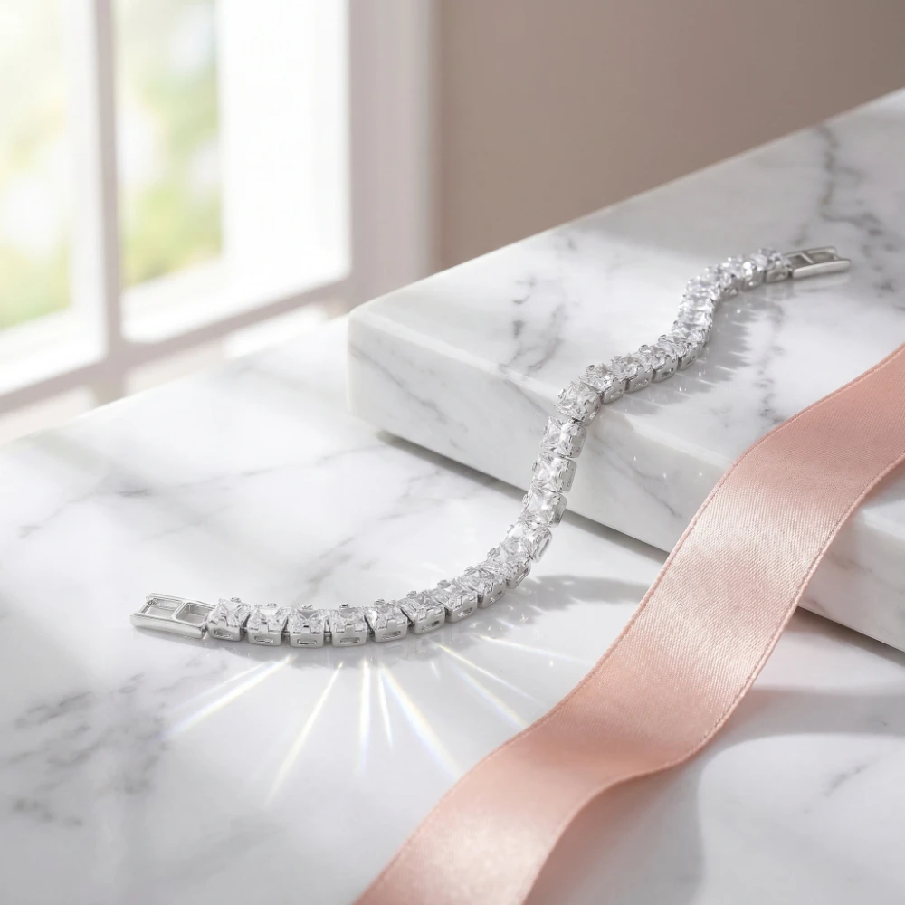 Bransoletka tenisowa ze srebra – Tennis Bracelet Cubic recenzja i cena