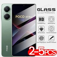 2-5PCS Tempered Glass For Xiaomi POCO X6 X5 X7 Pro X7Pro Full Cover Screen Protector Anti Scratch POCO X4 X3 GT Protective Film