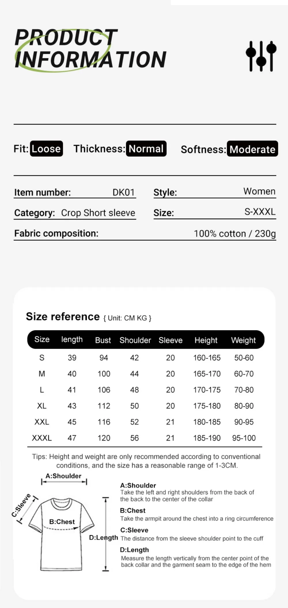 Individuelles Logo Bild Damen Crop T-Shirt Y2K Übergroßes Kurzarm-T-Shirt Bequeme Baumwolle DIY T-Shirt Sommer Strand Streetwear – Detail 4