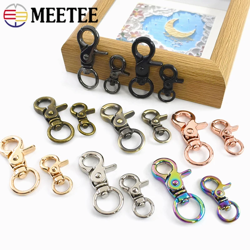 

10/20Pcs 20~50mm Metal Buckles Swivel Lobster Clasp Bag Strap Pet Collar Carabiner Clips Keychain Snap Hook DIY Bags Accessories