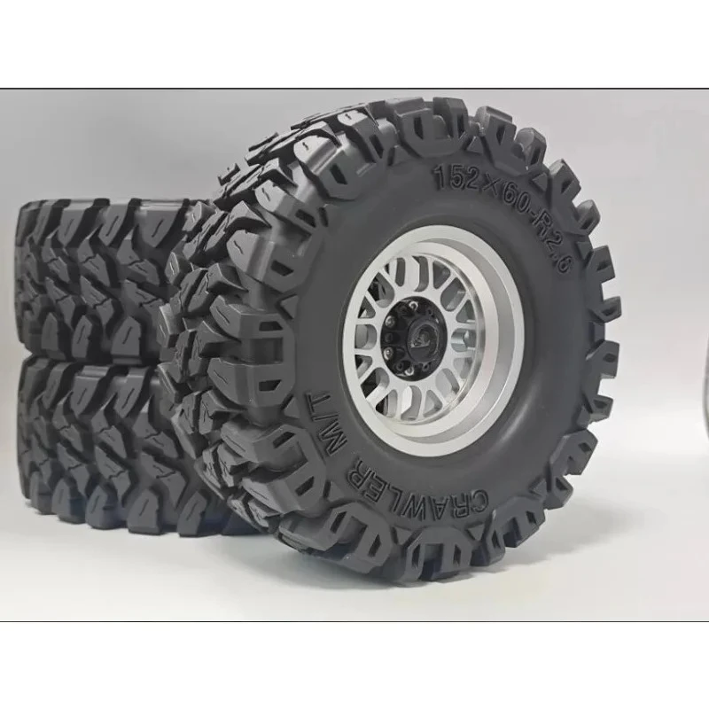 

2.6 Inch KMC Wheel Hub & Rainforest Tires Set 152*60mm for 1/7 MK07 /UT4/CK5811/CK5812 1/8 CrossRC XL3 1/10 RBX10 RC Crawler