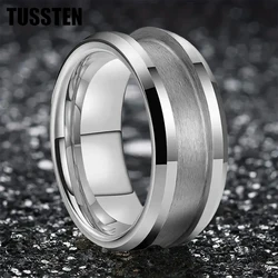 TUSSTEN 10mm Wholesale Tungsten Blank Core Ring for Customized Inlay with 6mm Groove Domed Polished Comfort Fit