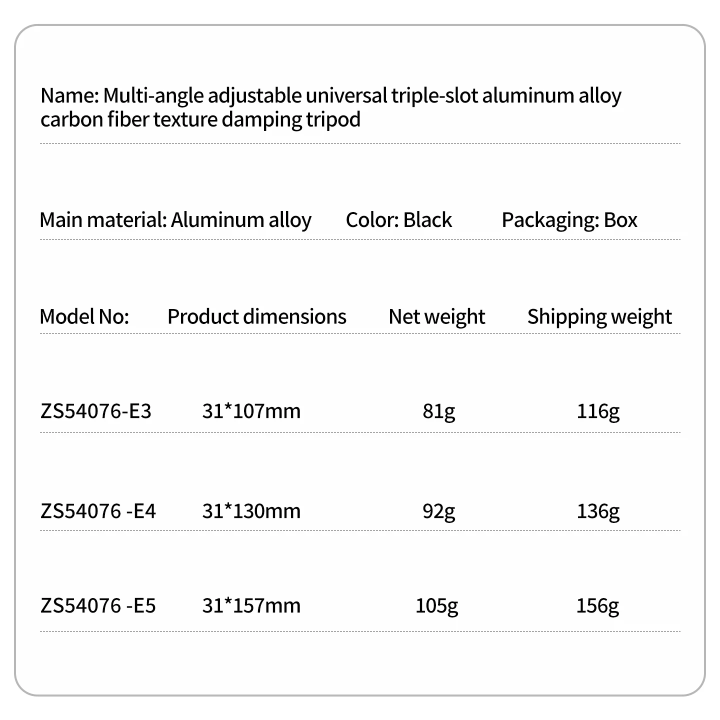 Aluminium-Desktop-Stativ mit Dämpfung, rutschfesten Fußpolstern für Telefon-Vlogs, stabile Unterstützung für Insta360 GoPro DJI Gimbal-Kamera – Detail 16